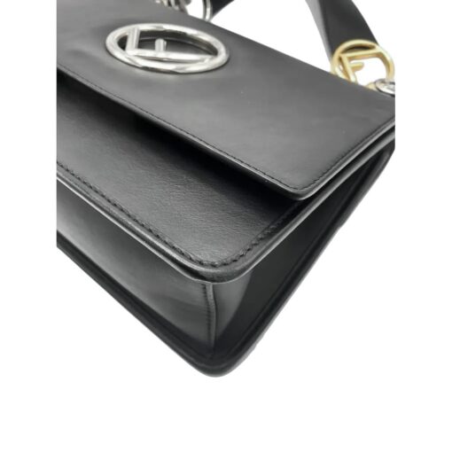 FENDI Vitello Century Opaco F is Fendi Kan I Shoulder Bag Black. - Image 12