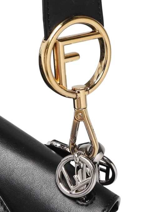 FENDI Vitello Century Opaco F is Fendi Kan I Shoulder Bag Black. - Image 14