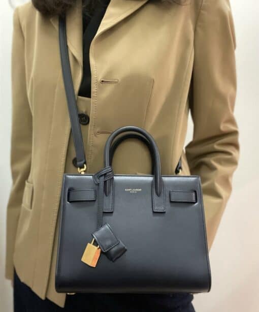 SAINT LAURENT Calfskin Nano Sac De Jour in Dark Navy. - Image 13