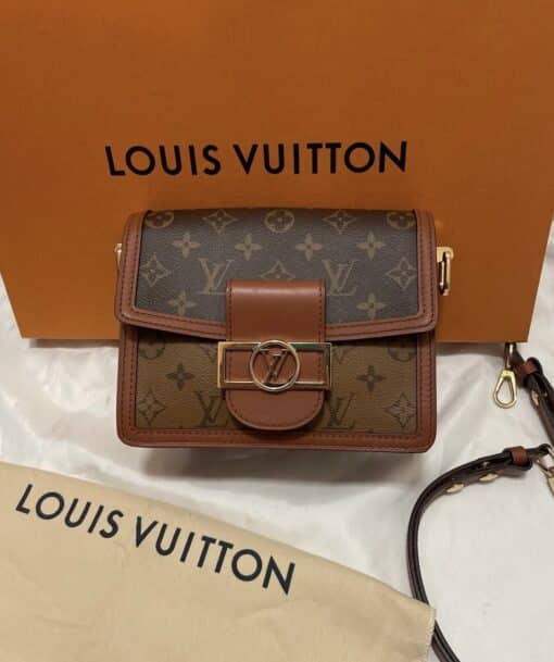 Louis Vuitton Reverse Monogram Dauphine Mini Shoulder Crossbody Bag