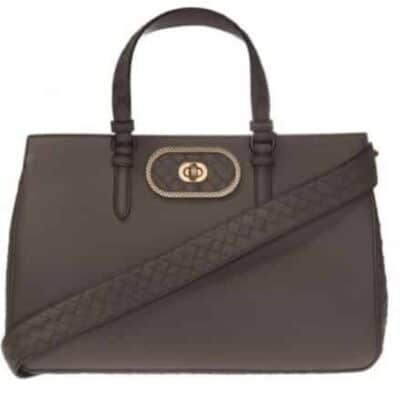 Bottega Veneta Ellittica Medium Tote Leather with Intrecciato Detail