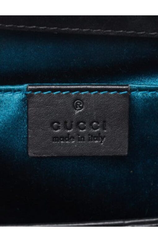 GUCCI Suede Patent GG Web Ophidia Chain Shoulder Bag - Image 2