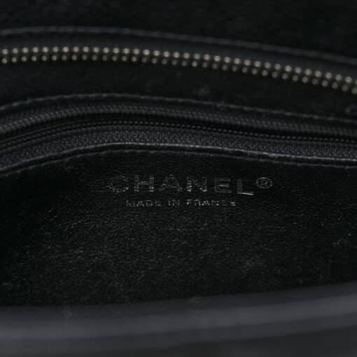 CHANEL Caviar Quilted Medallion Tote Black and Silver Hardware - Image 5