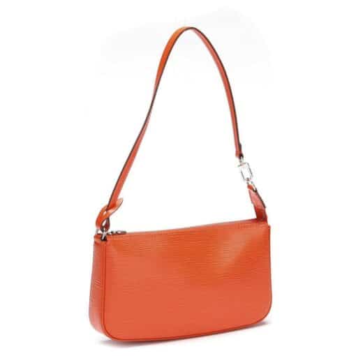 Louis Vuitton EPI Leather Shoulder Pochette Accessories NM in Orange. - Image 11