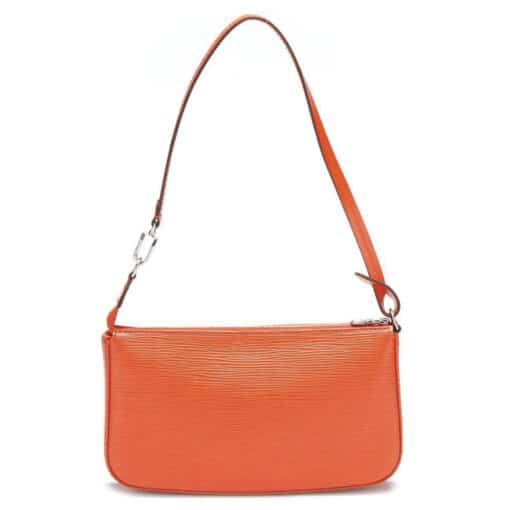 Louis Vuitton EPI Leather Shoulder Pochette Accessories NM in Orange. - Image 9