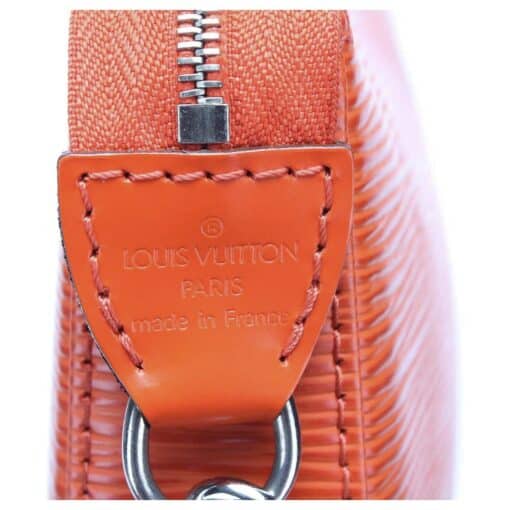 Louis Vuitton EPI Leather Shoulder Pochette Accessories NM in Orange. - Image 8
