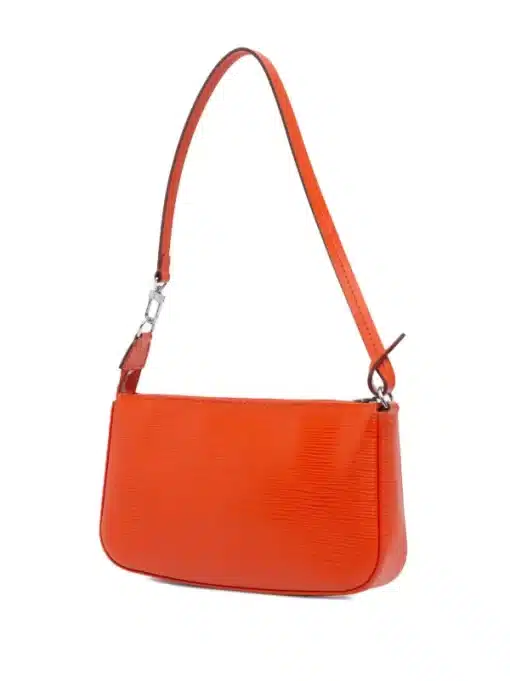 Louis Vuitton EPI Leather Shoulder Pochette Accessories NM in Orange. - Image 4