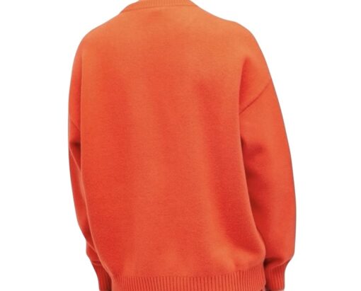 Gucci Men's Logo Tab Crew Neck Knit Jumper in Tomato Red (Size oversized M) - Image 2