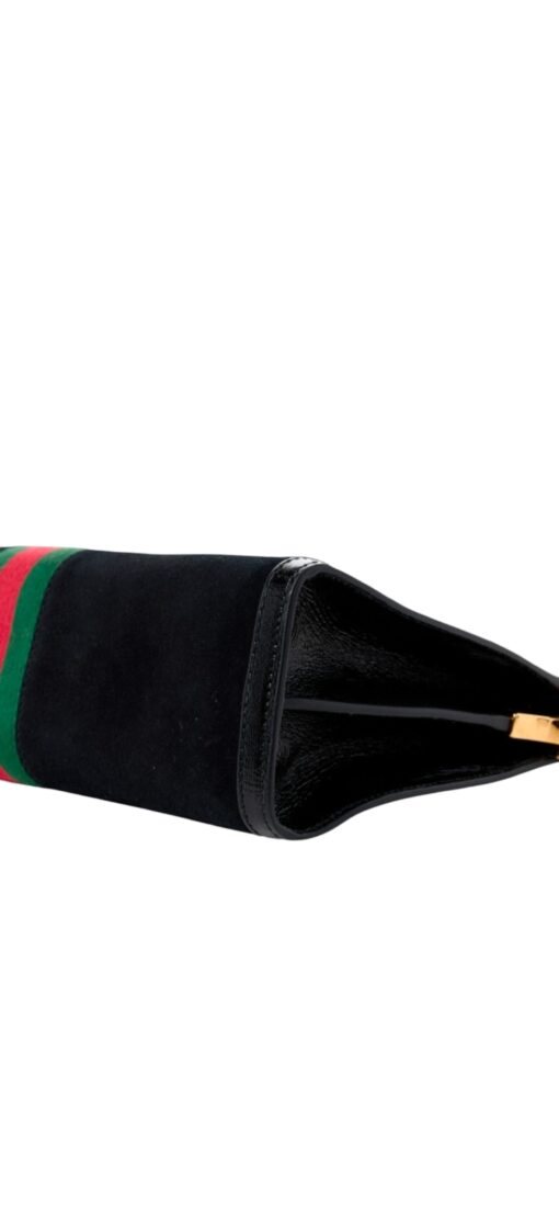 GUCCI Suede Patent GG Web Ophidia Chain Shoulder Bag - Image 6