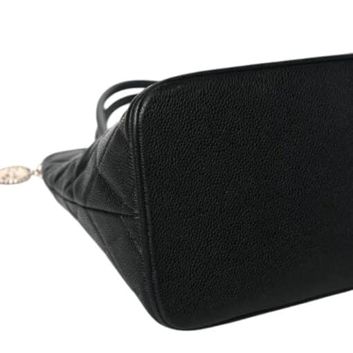 CHANEL Caviar Quilted Medallion Tote Black and Silver Hardware - Image 7