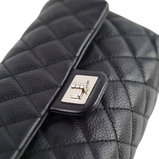 CHANEL Caviar Calfskin Quilted 2.55 Reissue Flap Belt Bag Clutch Black - Image 8
