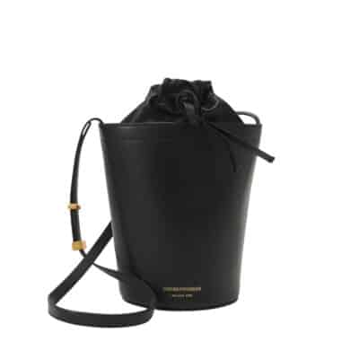 Emporio Armani Leather Bucket Bag.