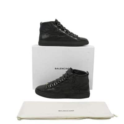 BALENCIAGA Arena High-top Black Leather (Size 38)