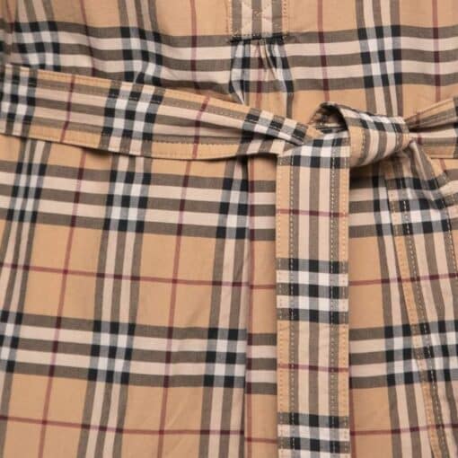 Burberry Vintage Check-Pattern Belted Shirt Dress( Size 8/10) - Image 8
