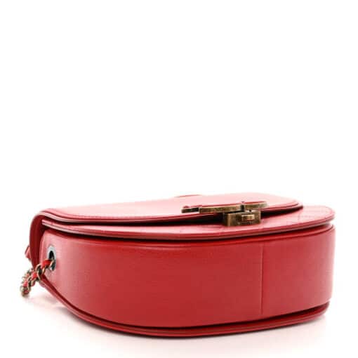 CHANEL Calfskin Quilted Medium Coco Curve Messenger Flap Red Bag - Image 11
