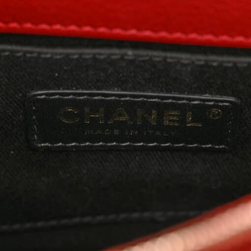 CHANEL Calfskin Quilted Medium Coco Curve Messenger Flap Red Bag - Image 9