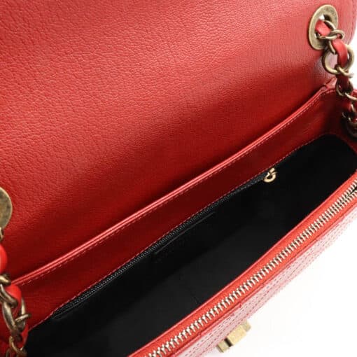 CHANEL Calfskin Quilted Medium Coco Curve Messenger Flap Red Bag - Image 6