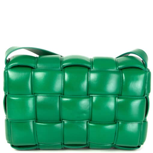 BOTTEGA VENETA Nappa Médium Intreccio Padded Cassette Crossbody Bag Racing Green - Image 7