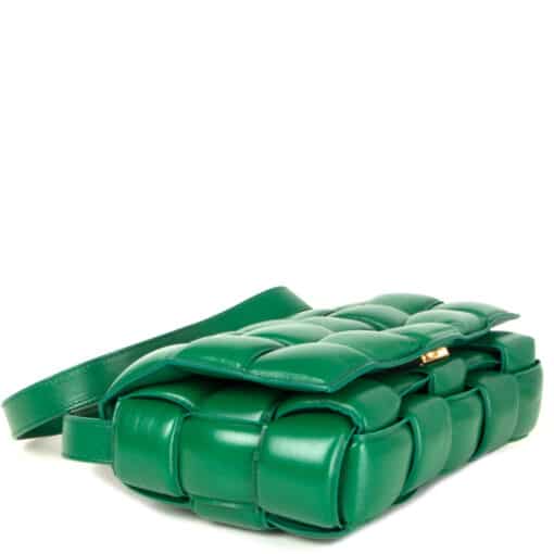 BOTTEGA VENETA Nappa Médium Intreccio Padded Cassette Crossbody Bag Racing Green - Image 6