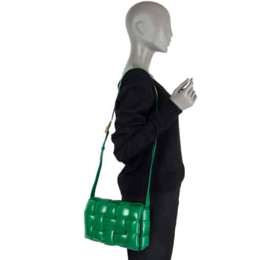 BOTTEGA VENETA Nappa Médium Intreccio Padded Cassette Crossbody Bag Racing Green - Image 5