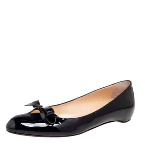 Christian Louboutin Black Patent Leather Vinodo Ballet Flats (Size 36.5) - Image 7