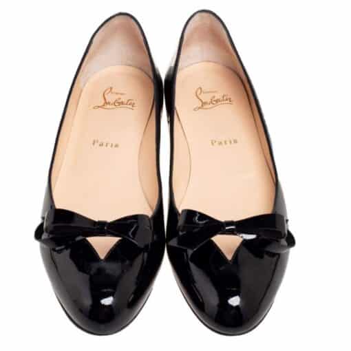 Christian Louboutin Black Patent Leather Vinodo Ballet Flats (Size 36.5) - Image 5