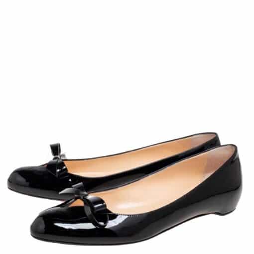 Christian Louboutin Black Patent Leather Vinodo Ballet Flats (Size 36.5) - Image 4