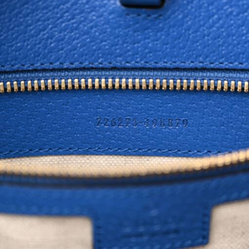 GUCCI GG Supreme Monogram Mix Textured Dollar Calfskin Rhombus Inlay Large Tote Bag Beige Ebony Harvest Joy Blue Shoulder Bag - Image 3