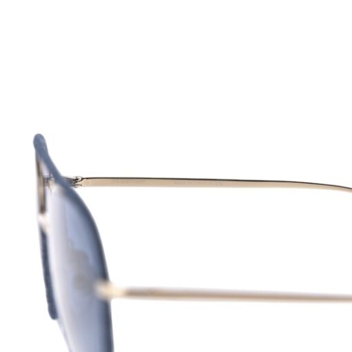 CHANEL Metal Denim Pilot Sunglasses Gold Dark Blue - Image 3