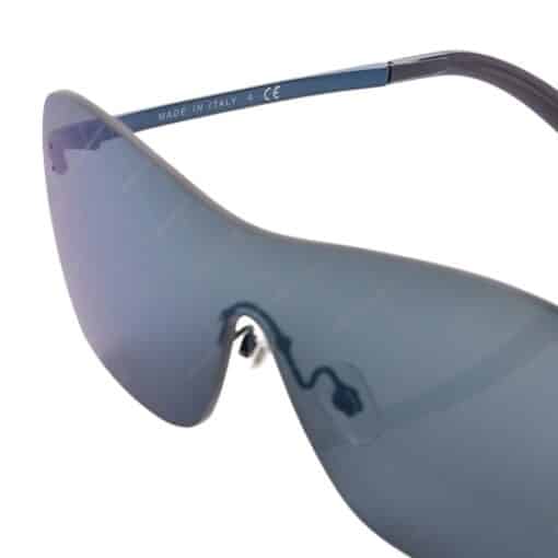 CHANEL Shield Runway Ladies Sunglasses Metallic Blue - Image 9