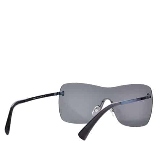 CHANEL Shield Runway Ladies Sunglasses Metallic Blue - Image 2