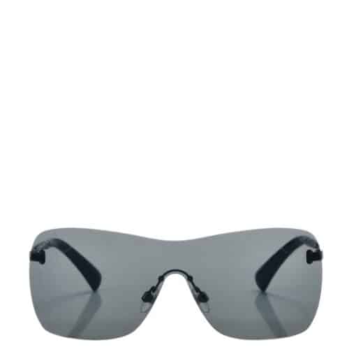 CHANEL Shield Runway Ladies Sunglasses Metallic Blue - Image 6