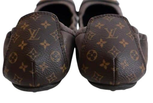 Louis Vuitton Monogram Iridescent Leather Lucky Ballerina Flats Brown (Size 37) - Image 9