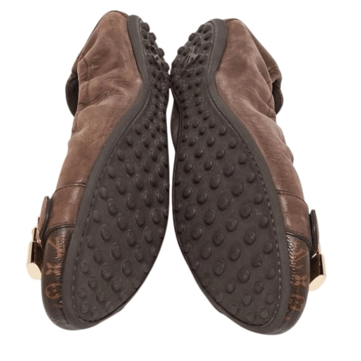 Louis Vuitton Monogram Iridescent Leather Lucky Ballerina Flats Brown (Size 37) - Image 8