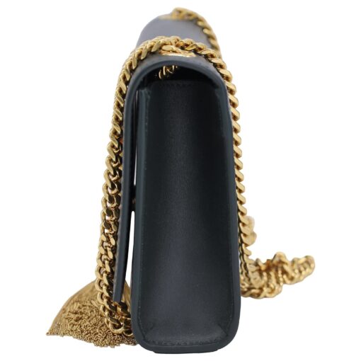 SAINT LAURENT Smooth Calfskin Medium Classic Monogram Kate Tassel Satchel Black - Image 8
