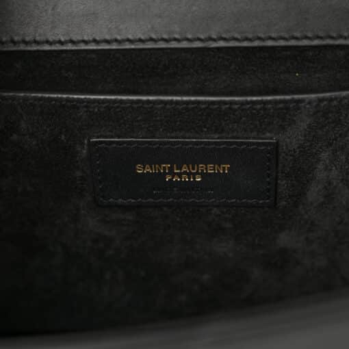 SAINT LAURENT Smooth Calfskin Medium Classic Monogram Kate Tassel Satchel Black - Image 5