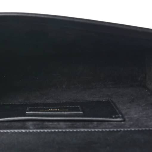 SAINT LAURENT Smooth Calfskin Medium Classic Monogram Kate Tassel Satchel Black - Image 6