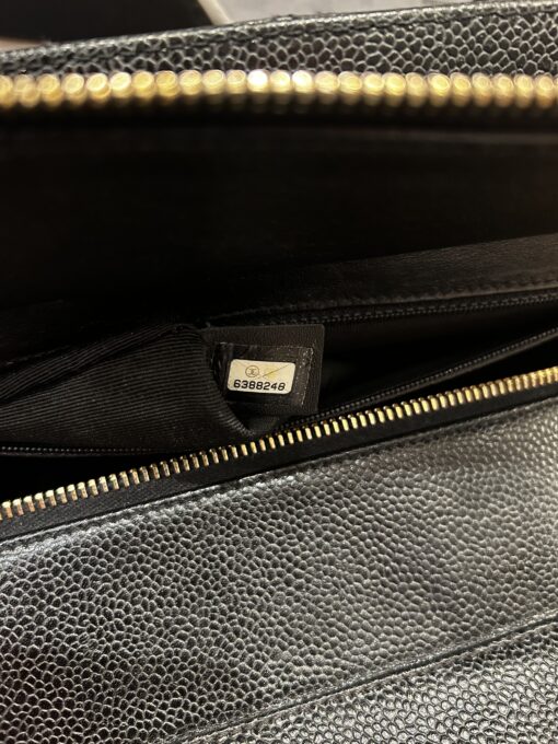 Chanel Black Vintage Caviar Leather CC petite Shopping Tote - Image 14