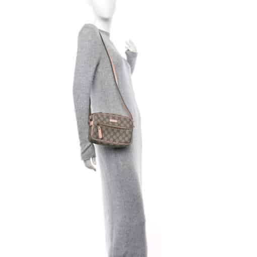 GUCCI GG Plus Monogram Small Shoulder Crossbody Bag Pink. - Image 3