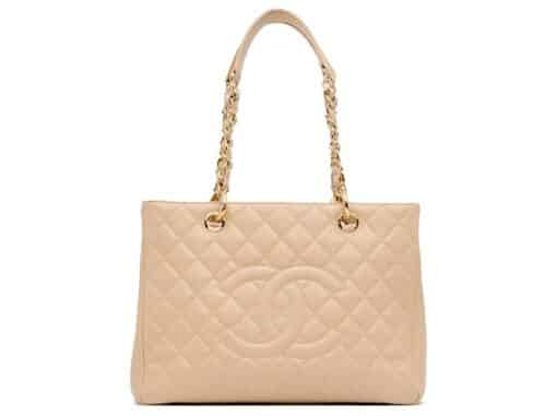 Chanel Beige Quilted Caviar Leather GST Shopper Tote - Image 14