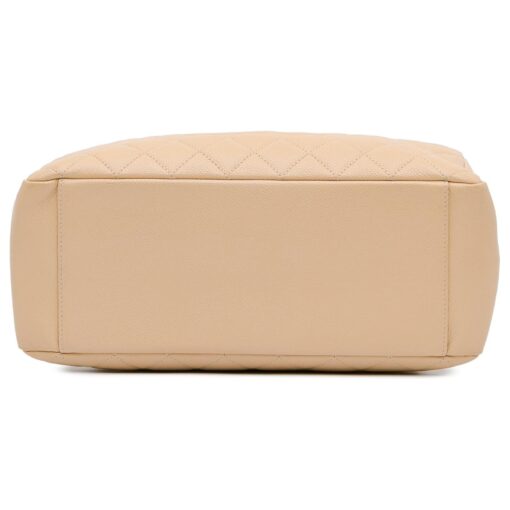 Chanel Beige Quilted Caviar Leather GST Shopper Tote - Image 11