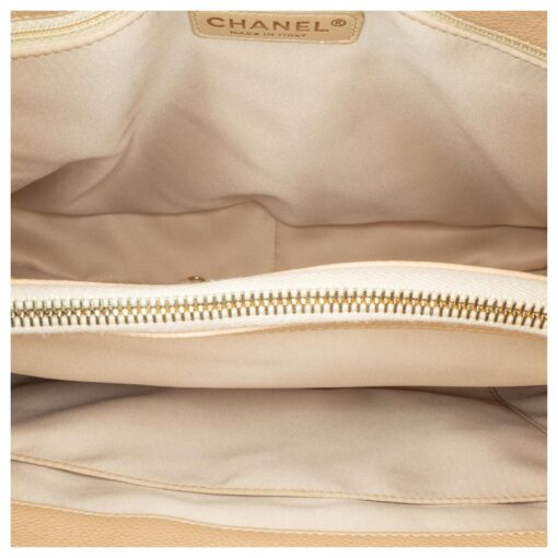 Chanel Beige Quilted Caviar Leather GST Shopper Tote - Image 10