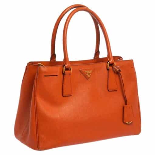 PRADA Saffiano Lux Tote Papaya Bag - Image 3