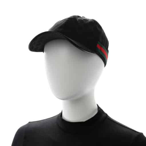 GUCCI Monogram Web Baseball Hat Black (Size S) - Image 6