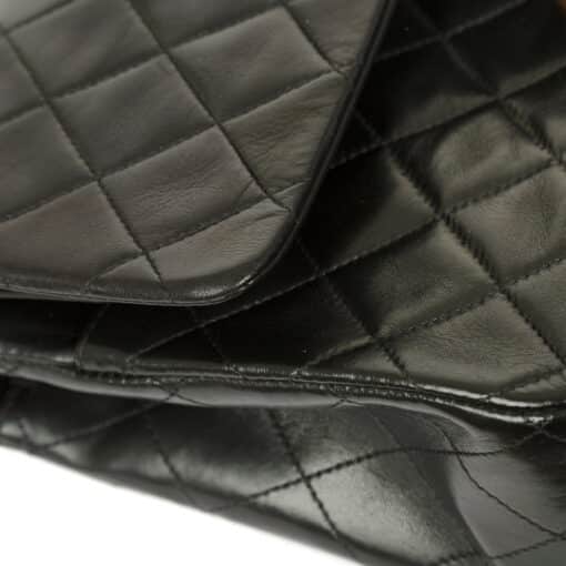 CHANEL Vintage Lambskin Quilted Medium Double Flap Black - Image 3