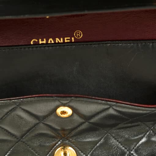CHANEL Vintage Lambskin Quilted Medium Double Flap Black - Image 5