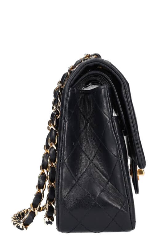 CHANEL Vintage Lambskin Quilted Medium Double Flap Black - Image 7