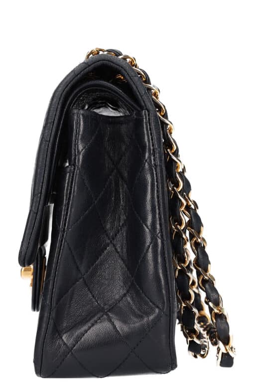 CHANEL Vintage Lambskin Quilted Medium Double Flap Black - Image 8