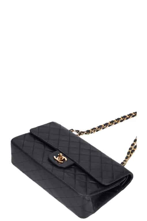 CHANEL Vintage Lambskin Quilted Medium Double Flap Black - Image 9