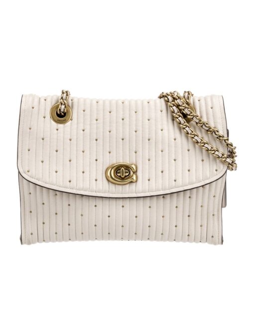 COACH Parker With Quilting And Rivets Shoulder Bag - Image 2